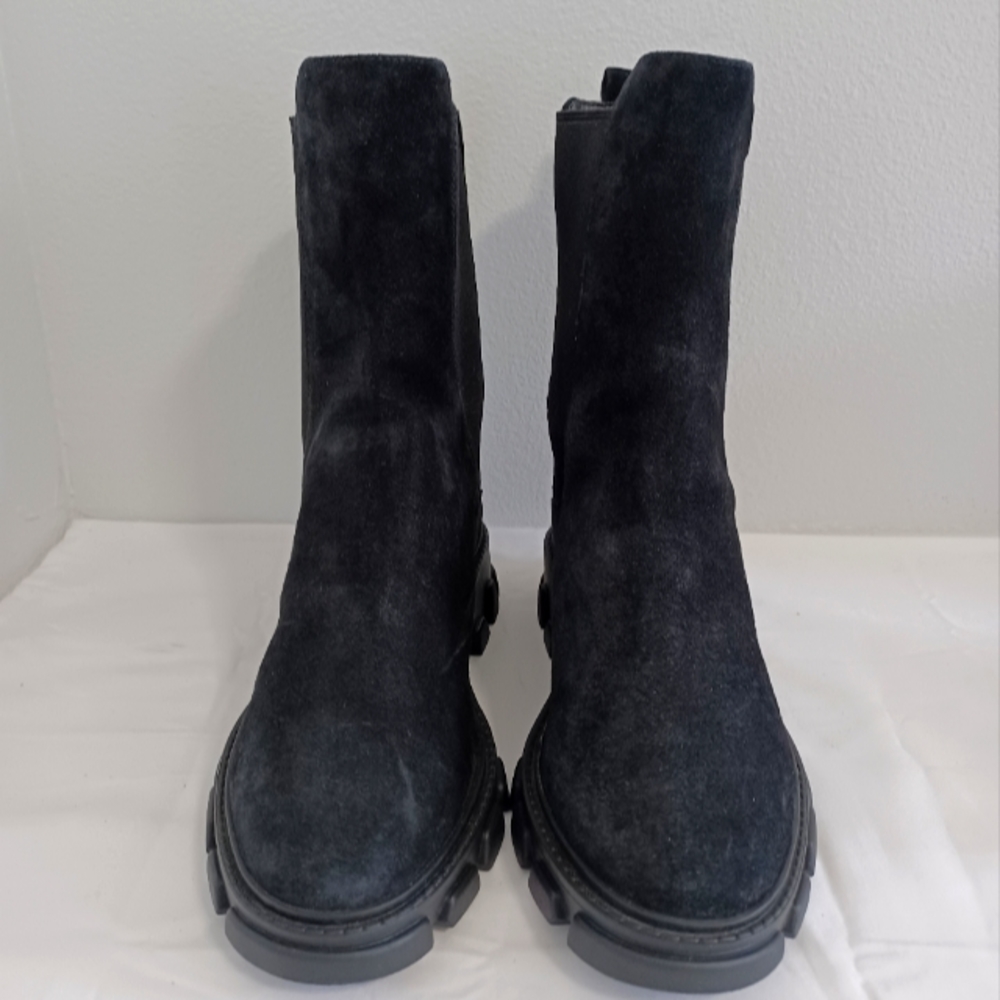 Michael kors ridley chelsea boots black leather/suede size 6.5m